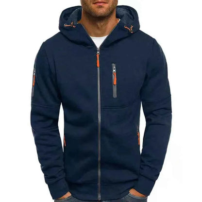 Men's Hoodie Pockets Black Winter Drawstring Gray Navy