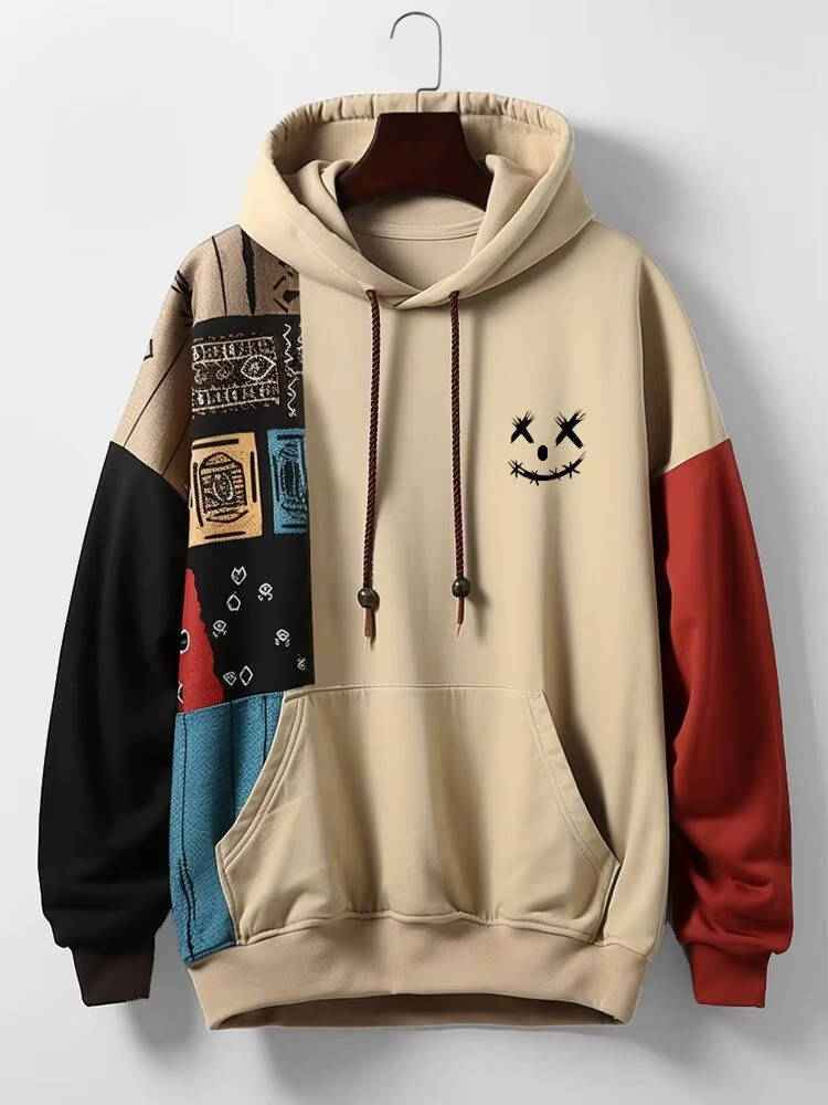 Men's Cool Streetwear Hoodies Khaki
