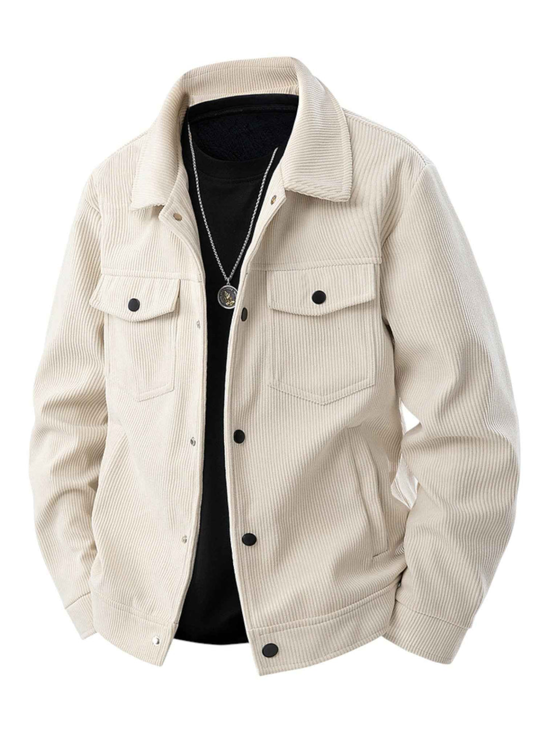 Men's Cord Jacket - Stylish and Versatile Outerwear Beige