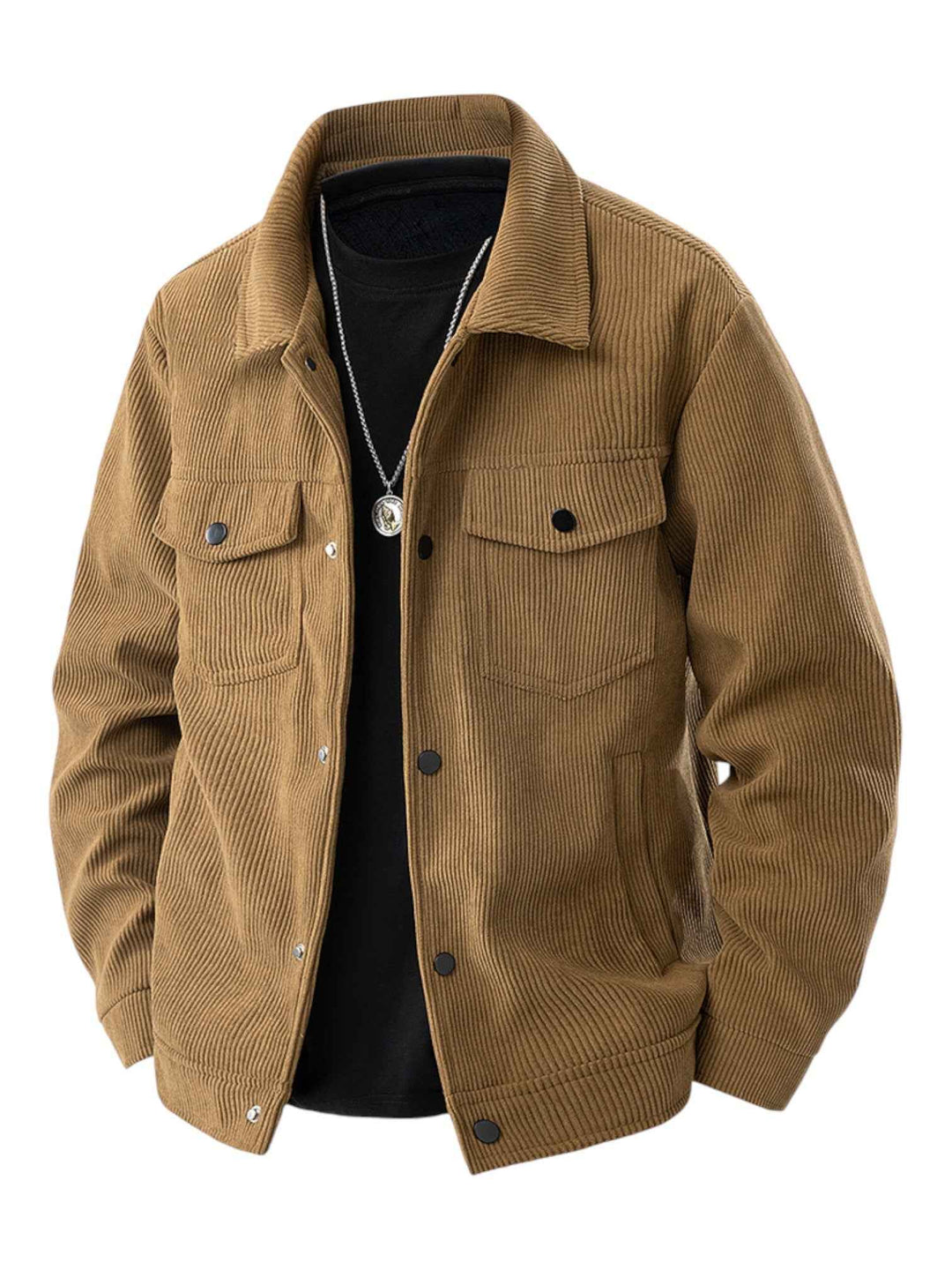 Men's Cord Jacket - Stylish and Versatile Outerwear Coffee