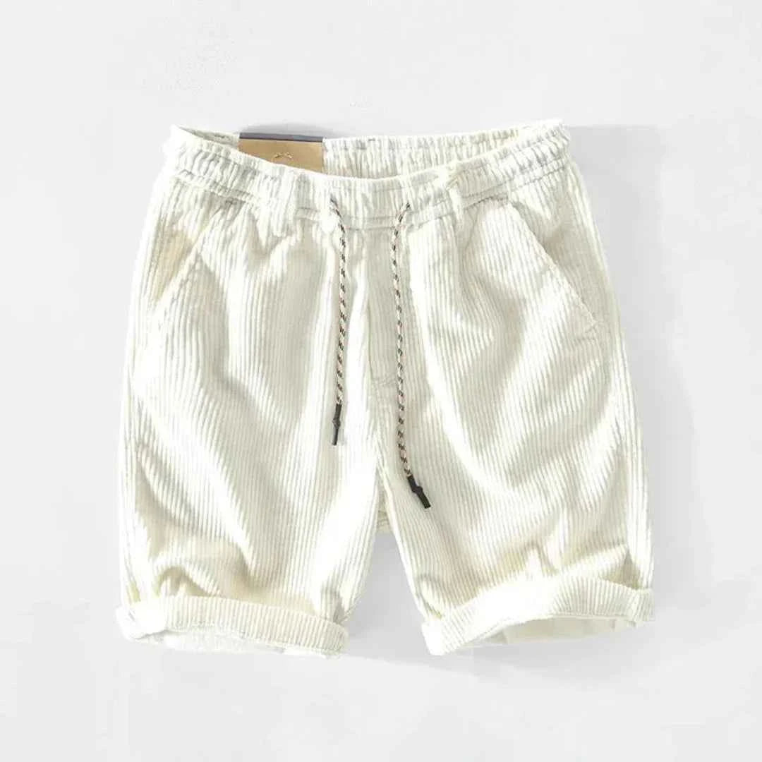 Men's Corduroy Cotton Shorts White