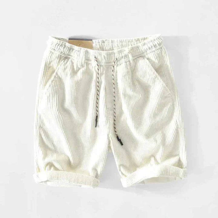 Men's Corduroy Cotton Shorts White