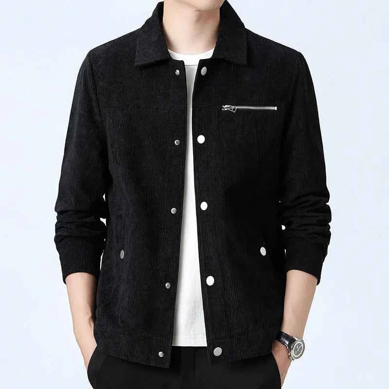 Men's Corduroy Harrington Jacket Black