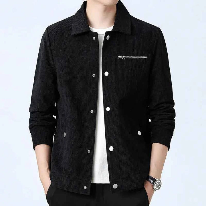Men's Corduroy Harrington Jacket Black