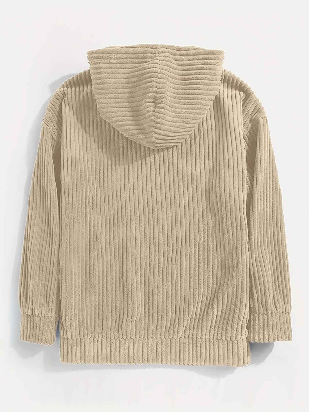 Men's Corduroy Hoodie Sweater – Relaxed Fit with Kangaroo Pocket