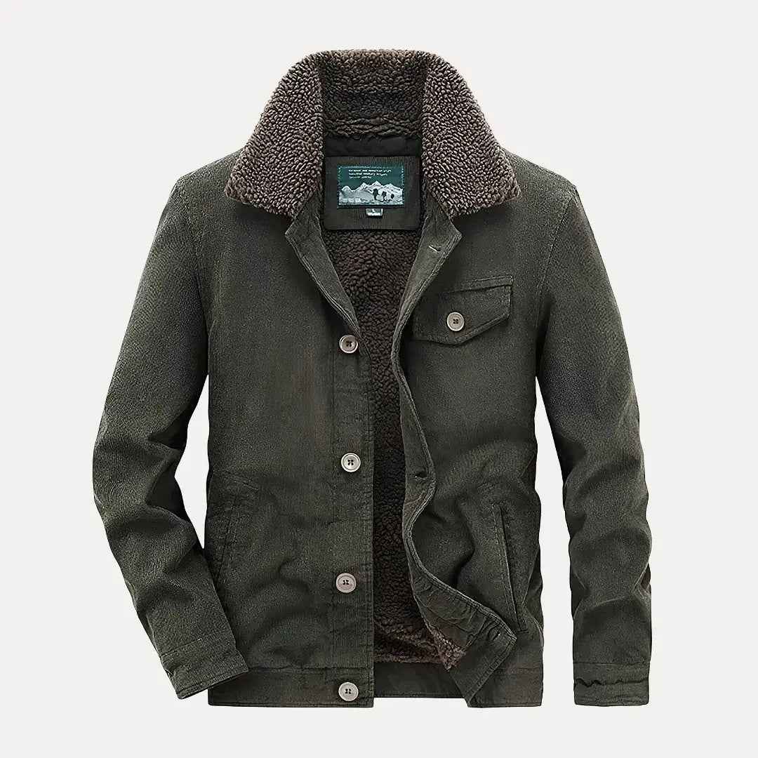 Men's Corduroy Jacket - Bronco Style Green