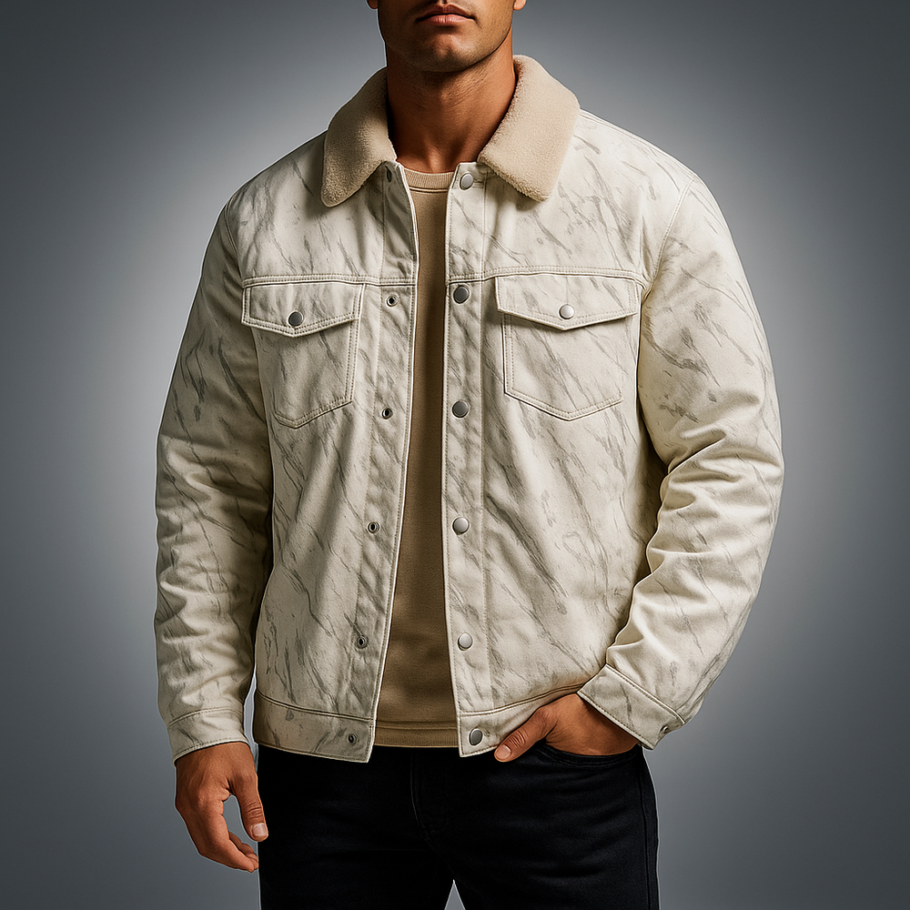 Men's Corduroy Jacket - Stylish and Comfortable Outerwear White