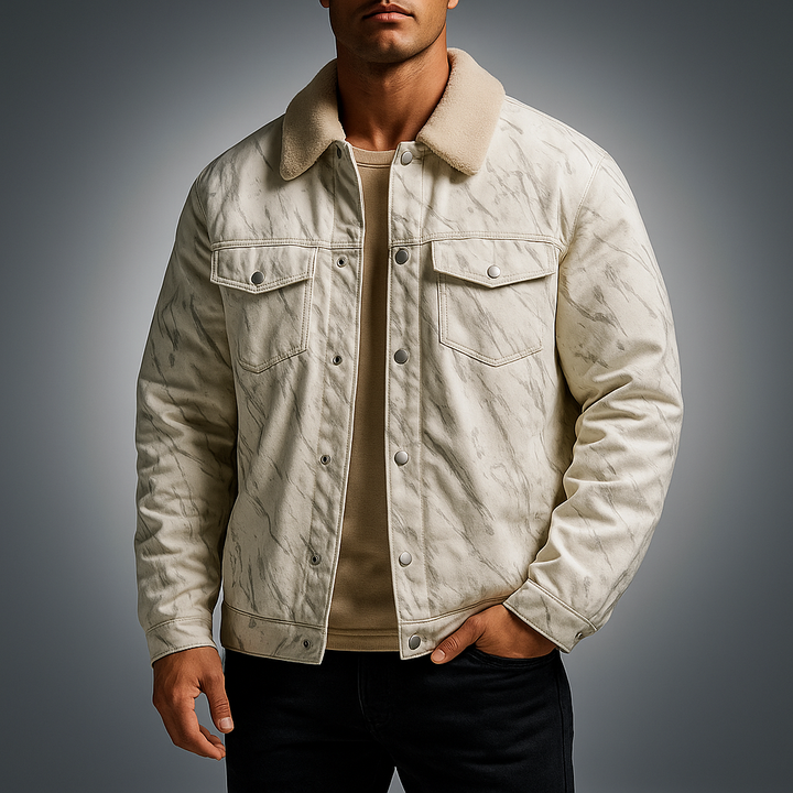 Men's Corduroy Jacket - Stylish and Comfortable Outerwear White
