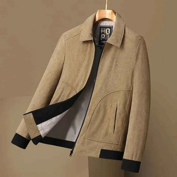 Men's Corduroy Jacket - Stylish and Comfortable Outerwear Khaki