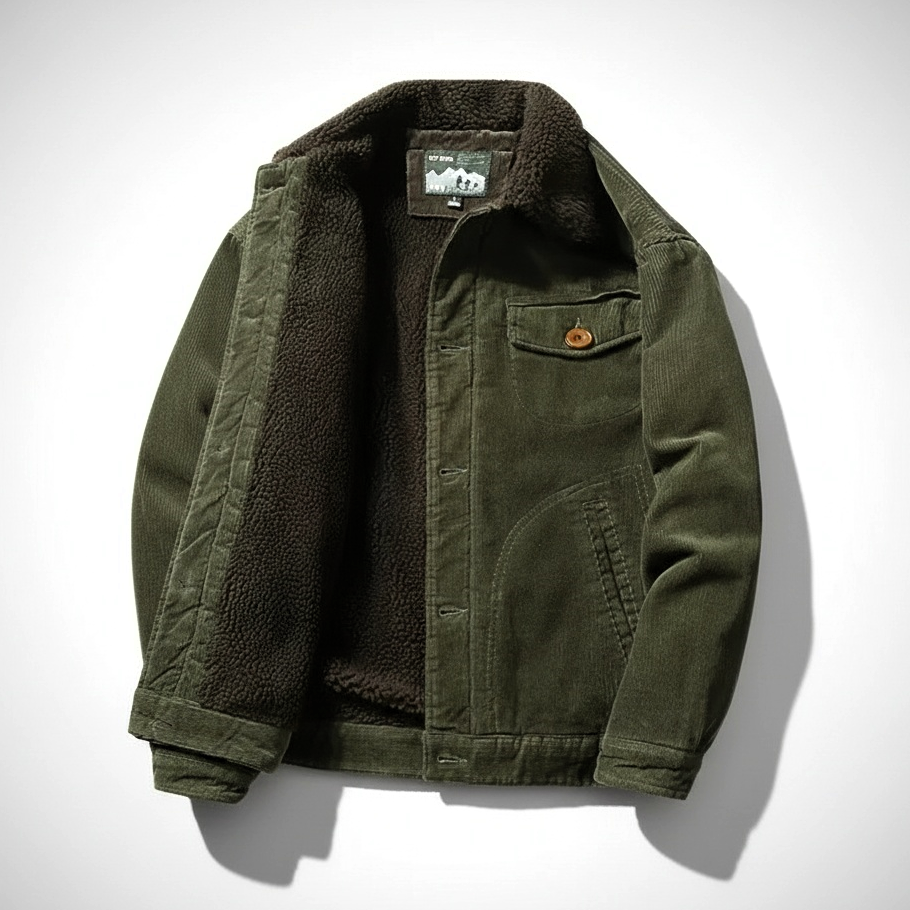 Men's Corduroy Jacket - Stylish and Comfortable Outerwear Forest