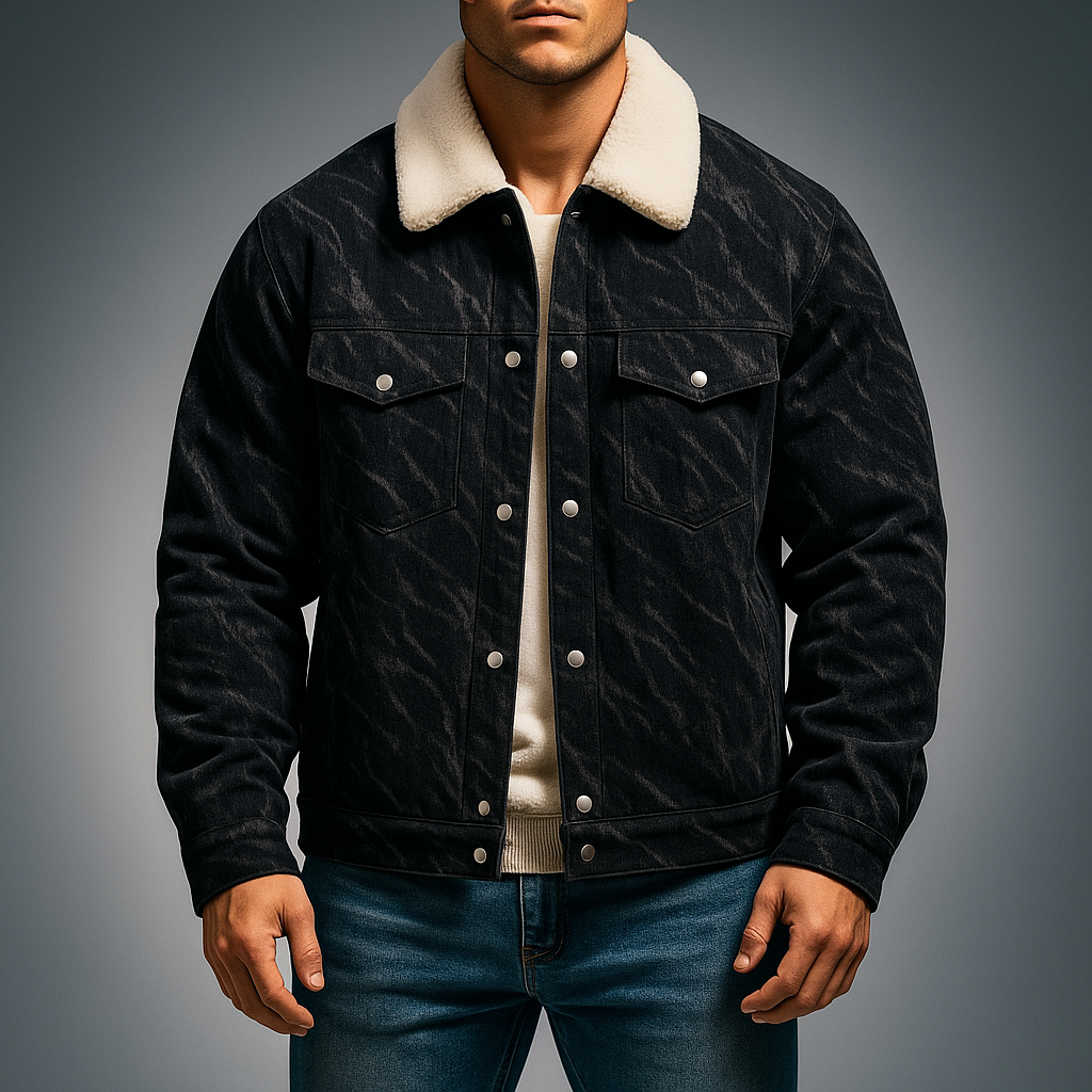 Men's Corduroy Jacket - Stylish and Comfortable Outerwear Black