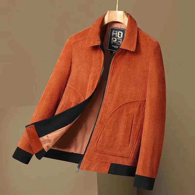 Men's Corduroy Jacket - Stylish and Comfortable Outerwear Red