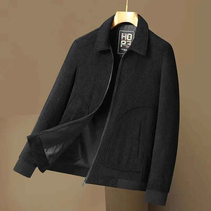 Men's Corduroy Jacket - Stylish and Comfortable Outerwear Black