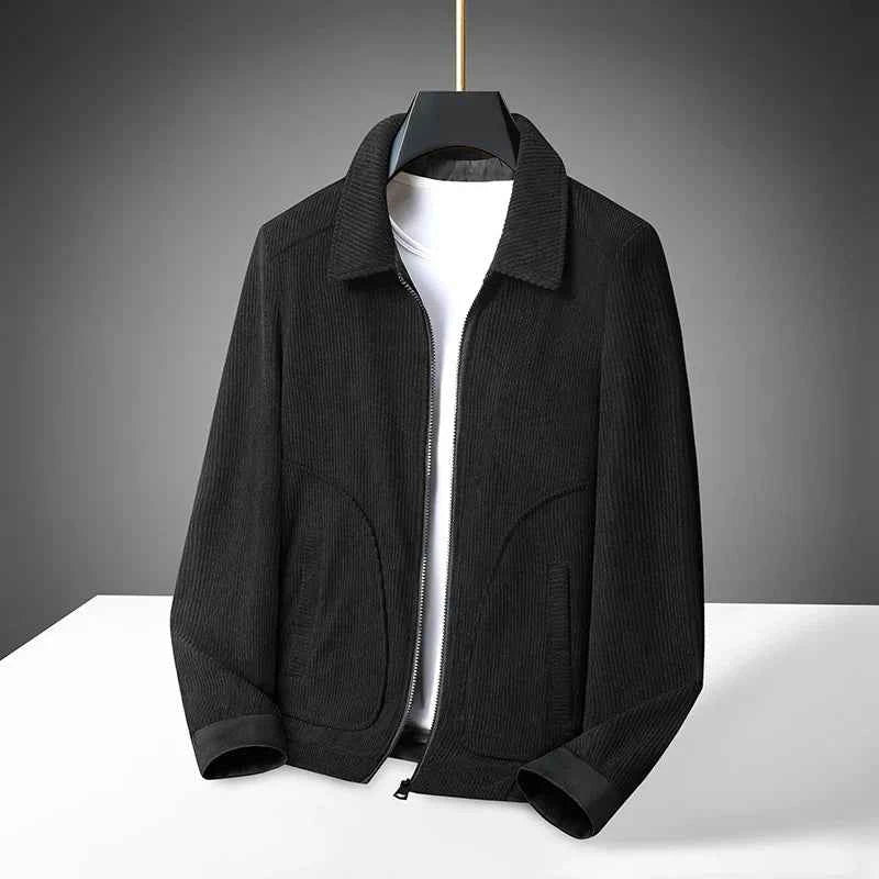 Men's Corduroy Jacket - Stylish and Comfortable Outerwear Black