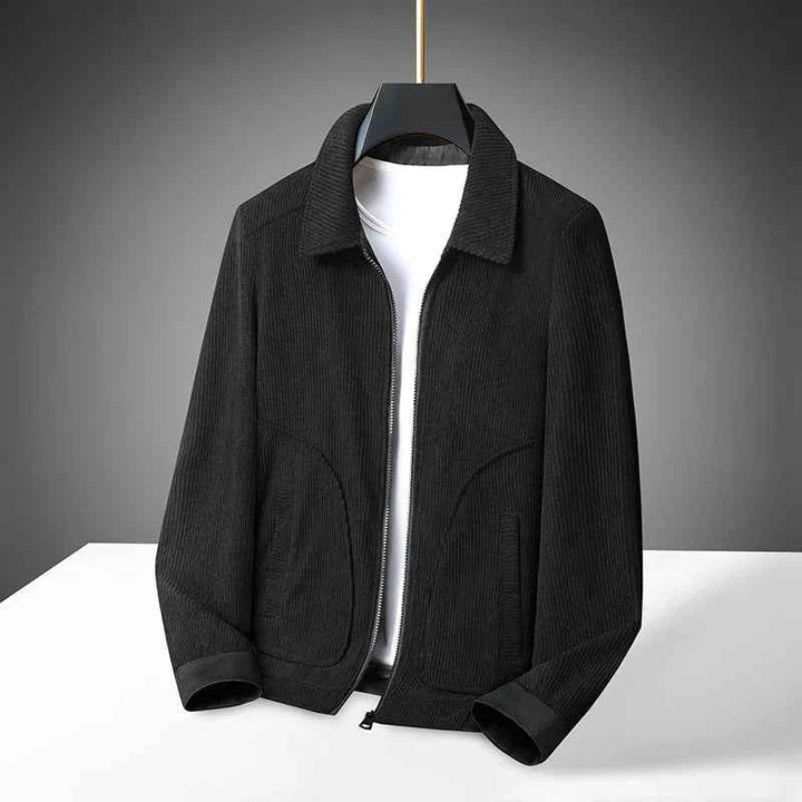 Men's Corduroy Jacket - Stylish and Comfortable Outerwear Black
