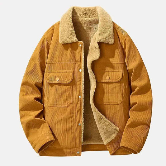 Men's Corduroy Jacket Winter Essential Outerwear Collection Khaki