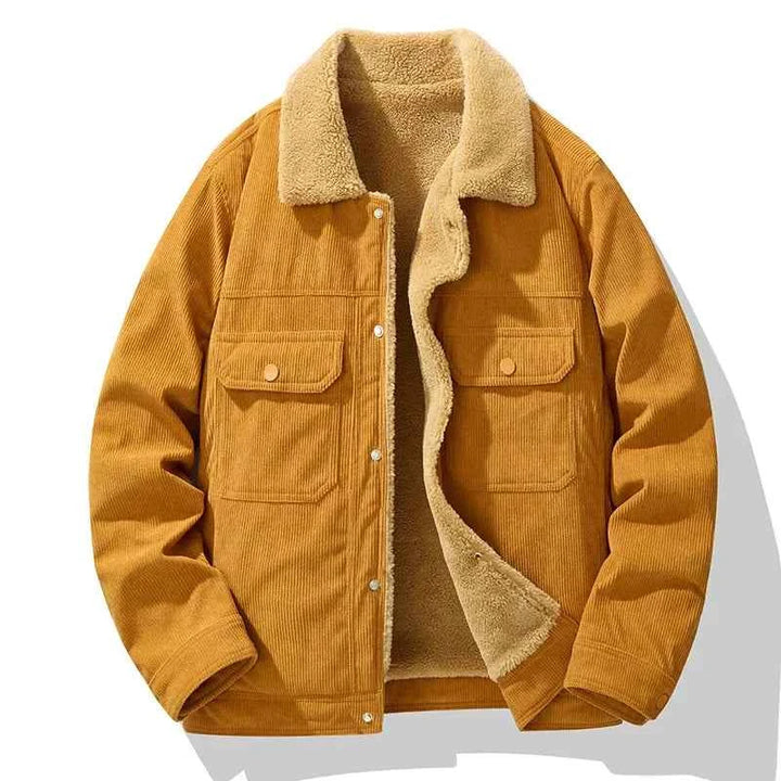 Men's Corduroy Jacket - Stylish and Comfortable Outerwear Khaki