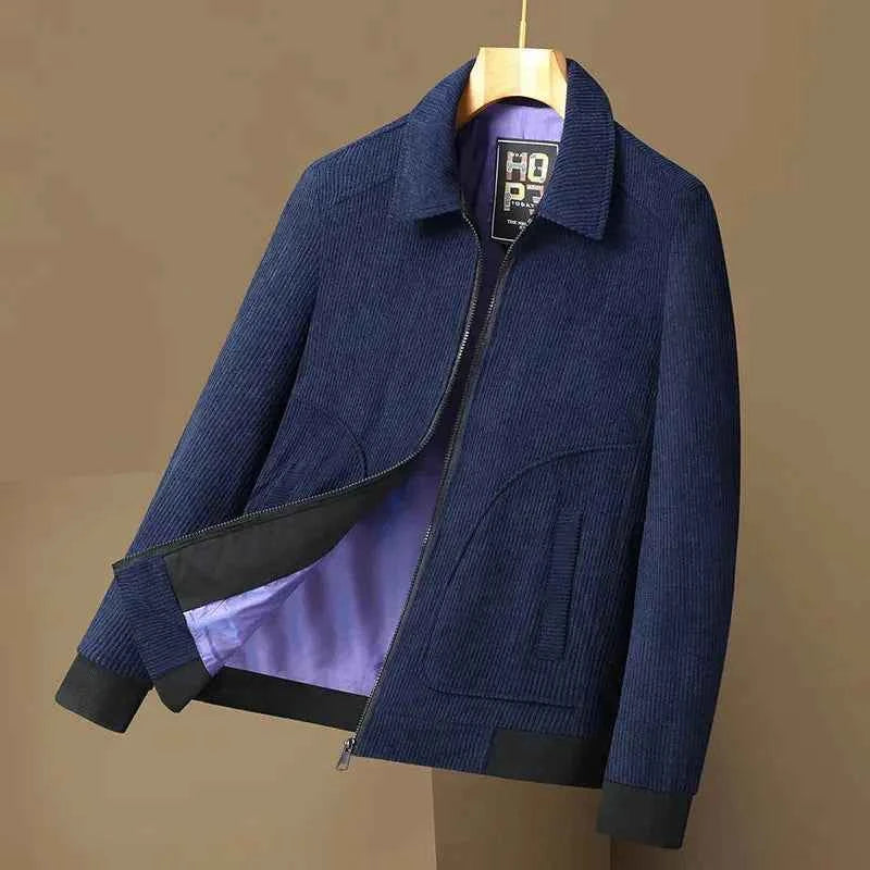Men's Corduroy Jacket - Stylish and Comfortable Outerwear Navy
