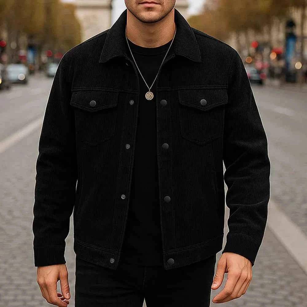 Men's Corduroy Jacket - Summit Creek Style Black