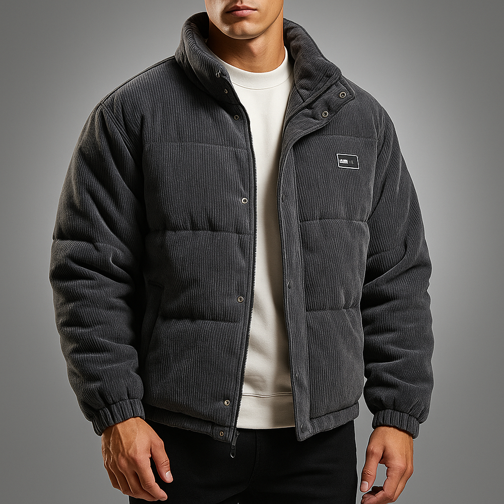 Men's Corduroy Puffer Jacket