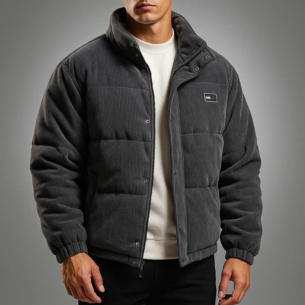 Men's Corduroy Puffer Jacket
