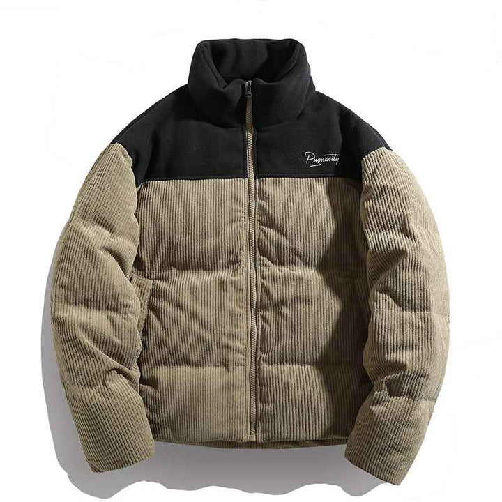Men's Corduroy Puffer Jacket Green