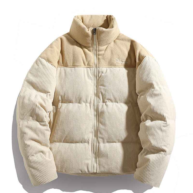 Men's Corduroy Puffer Jacket Apricot