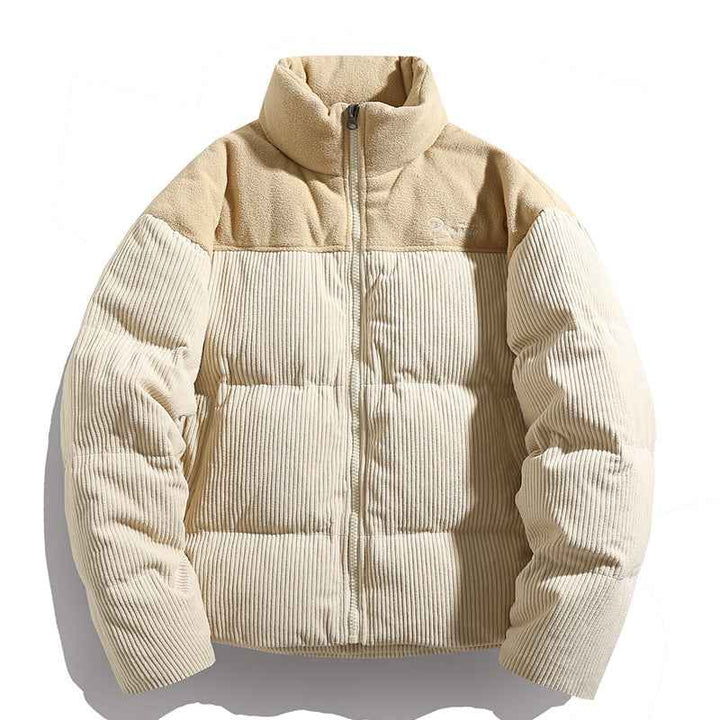 Men's Corduroy Puffer Jacket Apricot