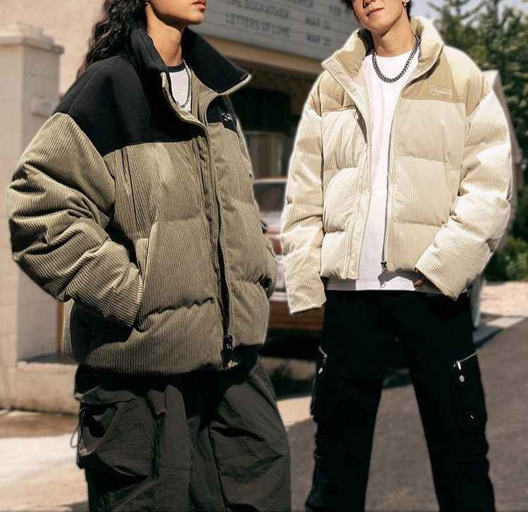 Men's Corduroy Puffer Jacket