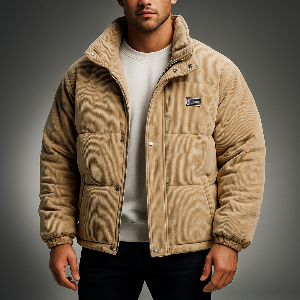 Men's Corduroy Puffer Jacket