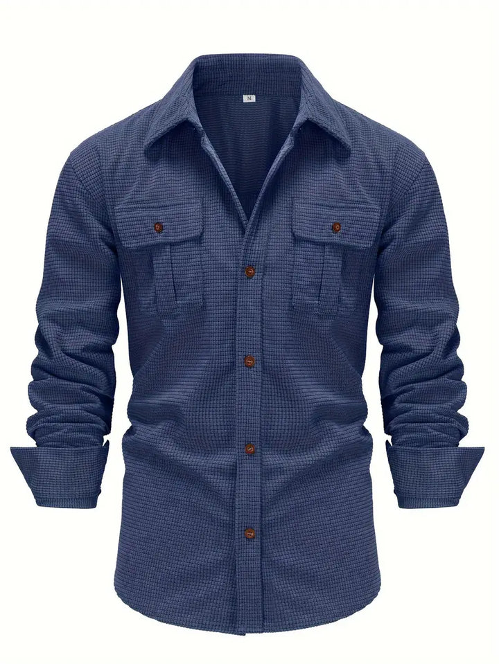 Men's Corduroy Shirt - Stylish and Comfortable Dark Blue