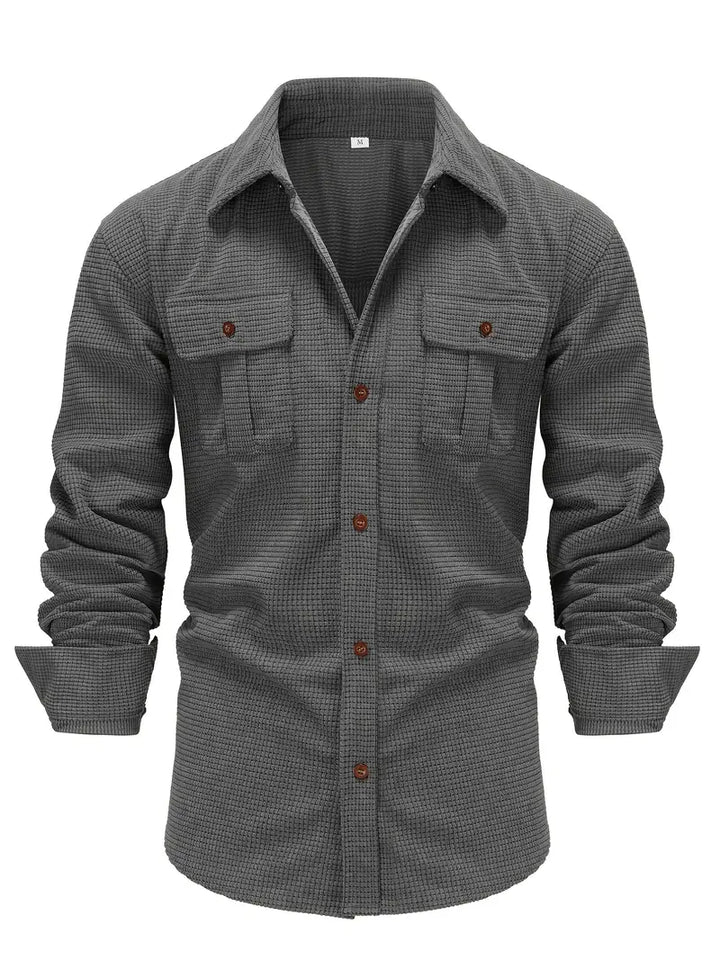 Men's Corduroy Shirt - Stylish and Comfortable Dark Grey