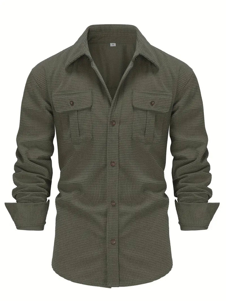 Men's Corduroy Shirt - Stylish and Comfortable Green