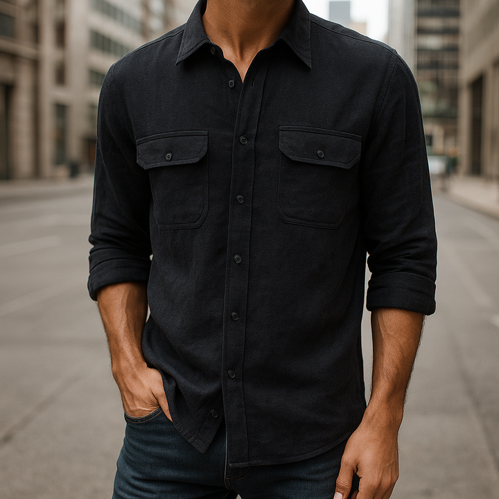Men's Cotton-Linen Blend Shirt