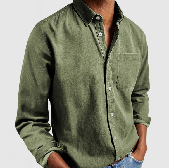Men's Cotton Shirt - Stylish & Comfortable Green