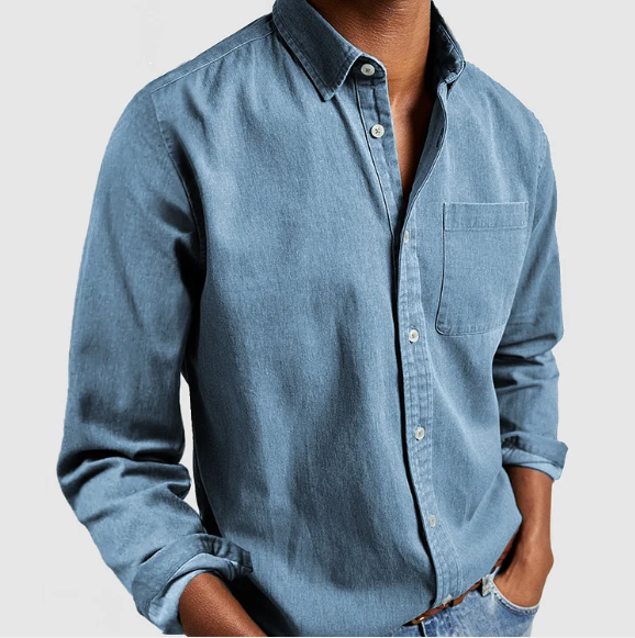 Men's Cotton Shirt - Stylish & Comfortable Light Blue