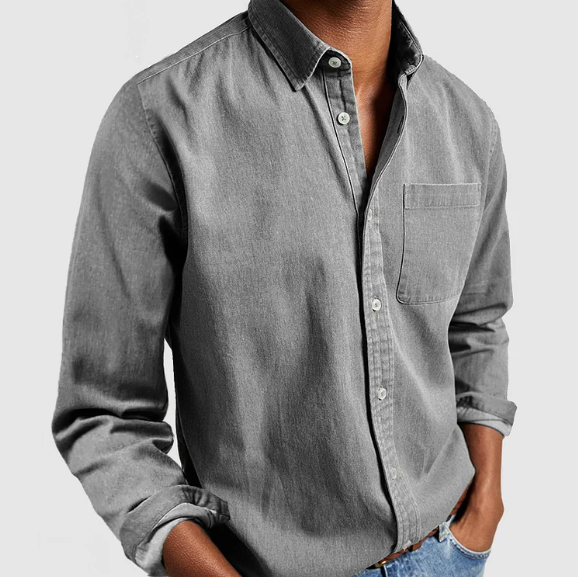 Men's Cotton Shirt - Stylish & Comfortable Grey