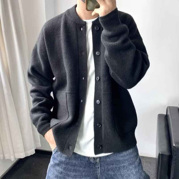Men's Cozy Cardigan Sweater Black