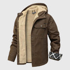 Men's Polyester Jacket Winter Essential Outerwear Collection Brown