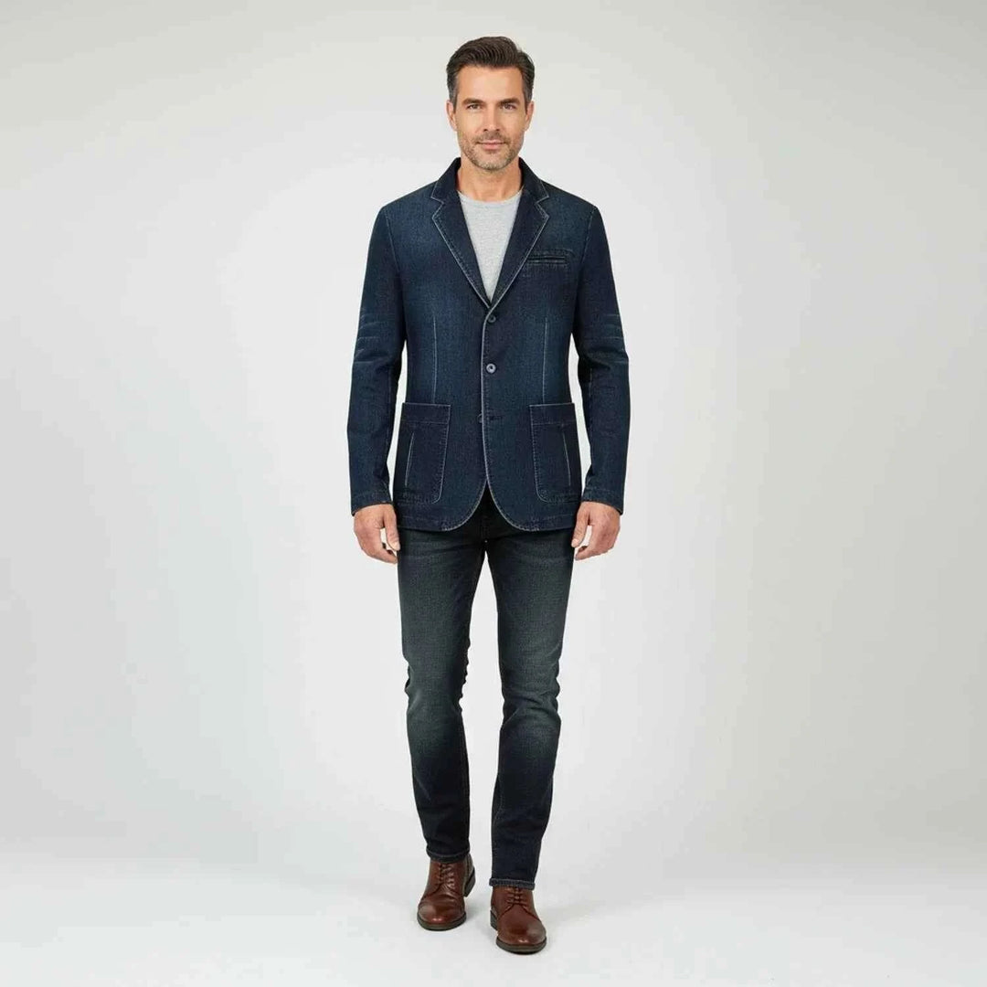 Men's Denim Casual Blazer Jacket