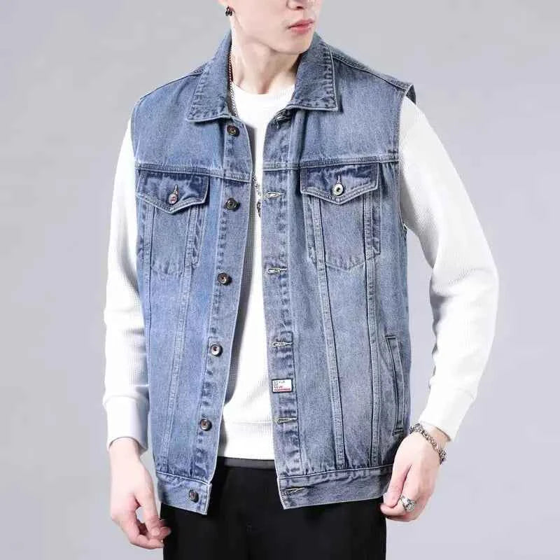 Men's Denim Vest - Stylish and Versatile Outerwear