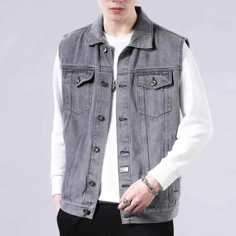 Men's Denim Vest - Stylish and Versatile Outerwear