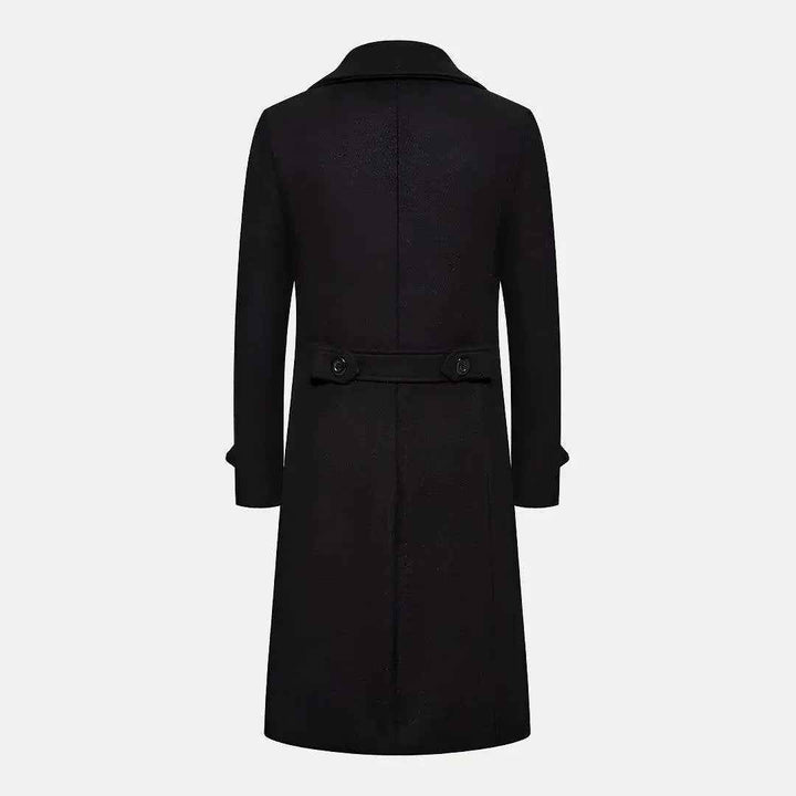 Men's Double Row Button Wool Trench Coat