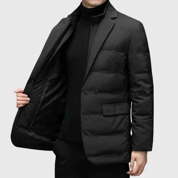 Men's Down Quilted Blazer Jacket
