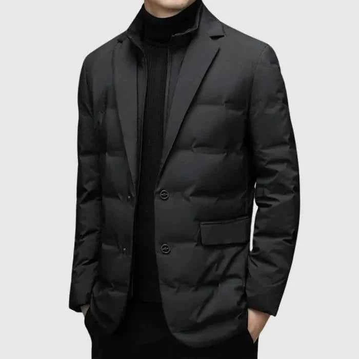 Men's Down Quilted Blazer Jacket