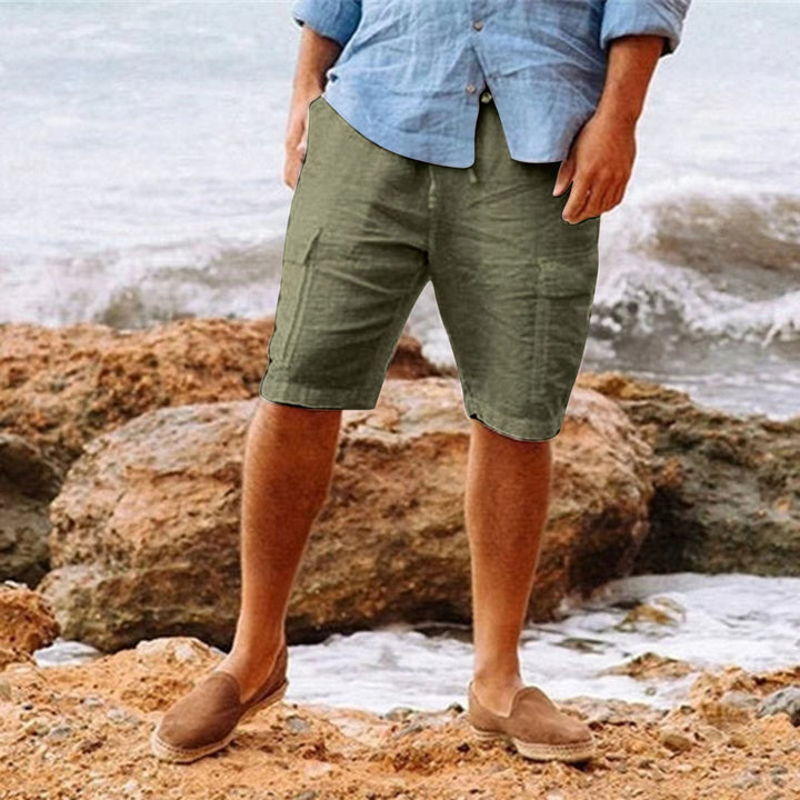 Men's Drawstring Casual Shorts Army Green