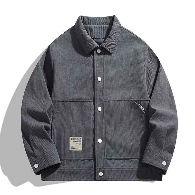Men's Durable Work Jacket - Heavy-Duty Outdoor Outerwear Gray