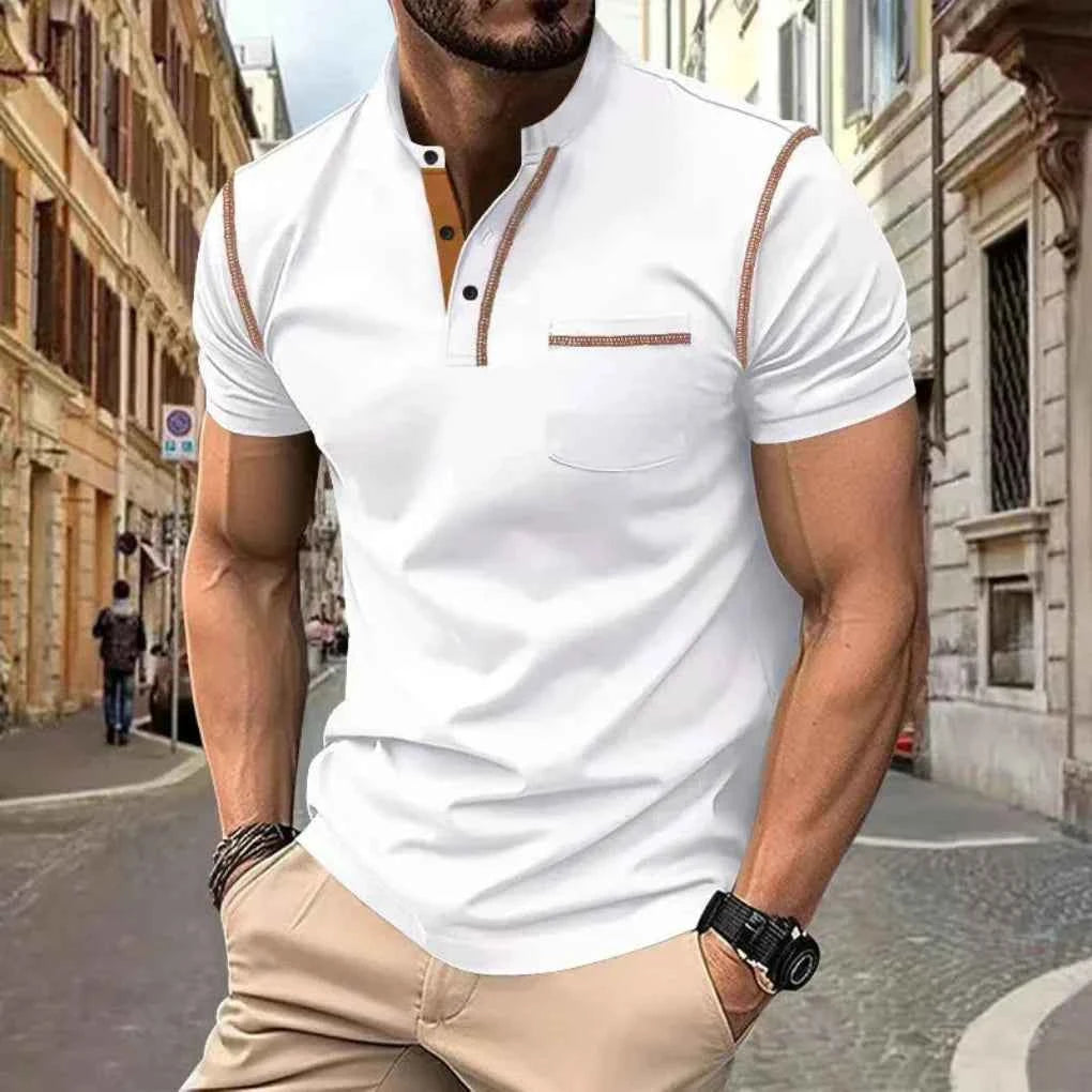 Men's Elegant Versatile Polo Shirt White