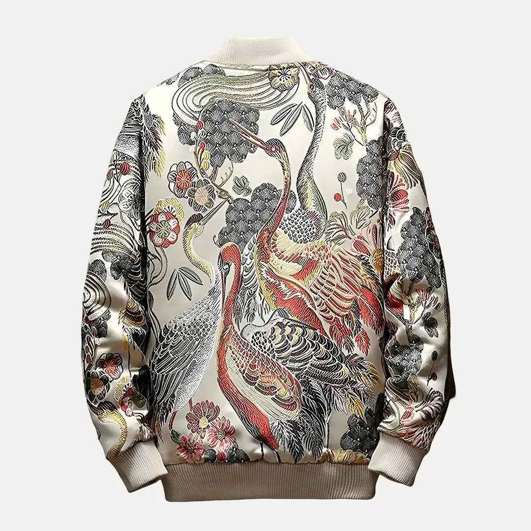Men's Embroidered Street Bomber Jacket