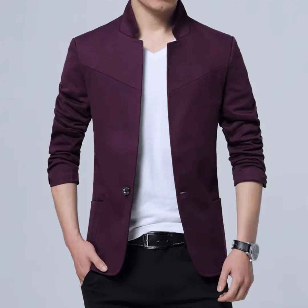 Men's Executive Blazer - Stylish and Professional Outerwear Dark Purple